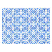 Blaue französische Toile-Muster Tischdecke (Vorderseite (Horizontal))