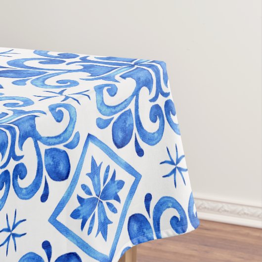 Blaue französische Toile-Muster Tischdecke (Beispiel)
