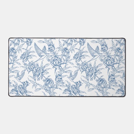 Blaue französische Toile Schreibtischunterlage (Vorderseite)