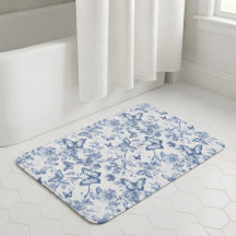 Blaue französische Toile-Wasserfarbe-Floral-Schmet