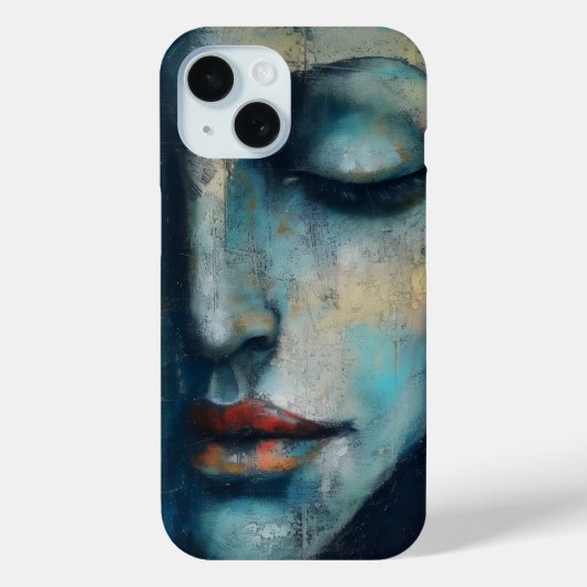 Blaue Frau Abstrakte Kunst Case-Mate iPhone Hülle (Rückseite)