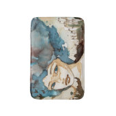 Blaue Frau Badematte (Vorderseite Vertikal)