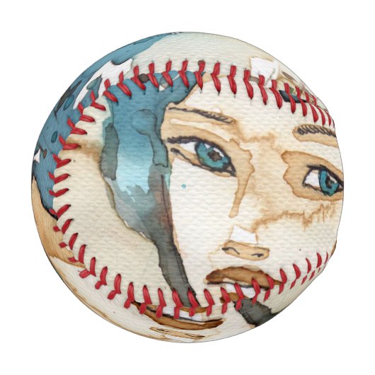Blaue Frau Baseball (Vorderseite Links)