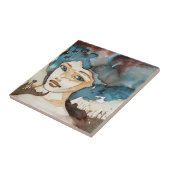 Blaue Frau Fliese (Seite)