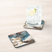 Blaue Frau Getränkeuntersetzer (Rechte Seite)