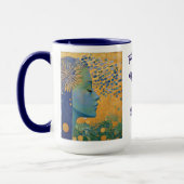 Blaue Frau Lasse Kontrolle Tasse (Links)