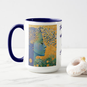 Blaue Frau Lasse Kontrolle Tasse