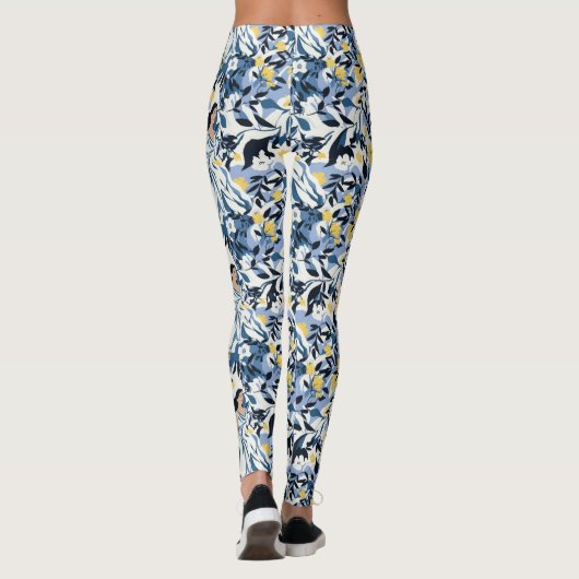 Blaue Frau Leggings (Rückseite)