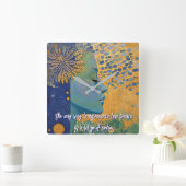 Blaue Frau Ließ von der Kontrolle-Wall-Uhr Quadratische Wanduhr (Zuhause)