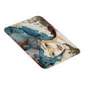 Blaue Frau Magnet (Rechte Seite)