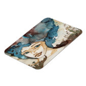 Blaue Frau Magnet (Linke Seite)