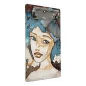 Blaue Frau Mini Klemmbrett (Schrägansicht)