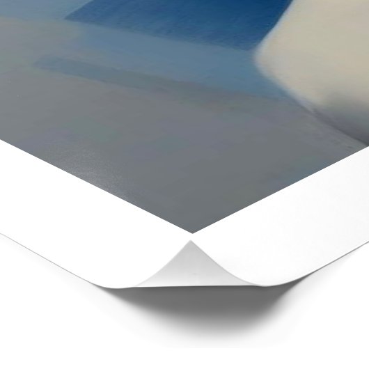 Blaue Frau Poster (Ecke)