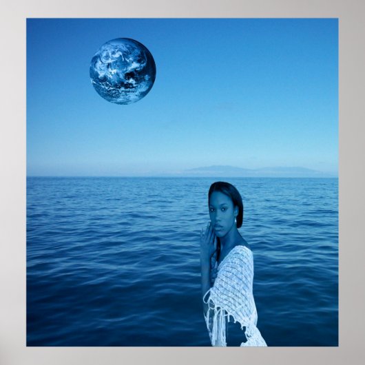 Blaue Frau Poster (Vorne)