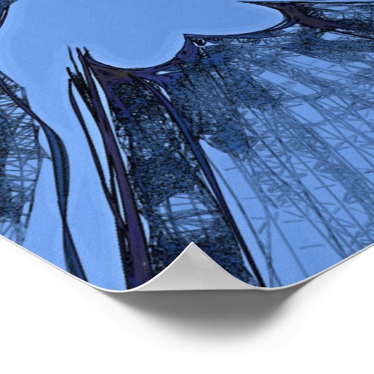 Blaue Frau Poster (Ecke)