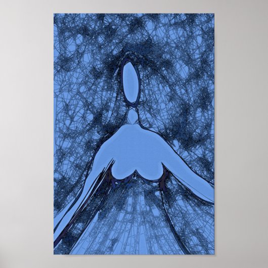 Blaue Frau Poster (Vorne)
