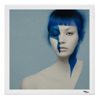 Blaue Frau Poster