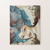 Blaue Frau Puzzle (Vertikal)