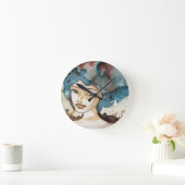 Blaue Frau Runde Wanduhr (Zuhause)