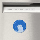 Blaue Frau schluckt Mifepristone Magnet (In Situ (Geschirrspüler))