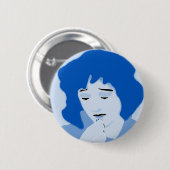 Blaue Frau schluckte Mifepristone Button (Vorne & Hinten)