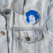 Blaue Frau schluckte Mifepristone Button (Beispiel)