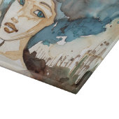 Blaue Frau Schneidebrett (Ecke)