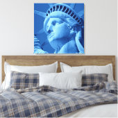 Blaue Freiheitsstatue umarmte Canvas Leinwanddruck (Insitu (Schlafzimmer))