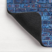Blaue freiliegende Backsteine Kühl Mousepad (Ecke)
