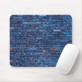 Blaue freiliegende Backsteine Kühl Mousepad (Mit Mouse)