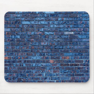 Blaue freiliegende Backsteine Kühl  Mousepad