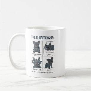 Blaue Frenchie Persönlichkeit Lustiger Französisch Kaffeetasse