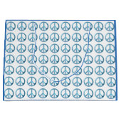 BLAUE FRIEDENSSYMBOL MOTIF GROßE GESCHENKTÜTE (Vorderseite)