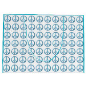 BLAUE FRIEDENSSYMBOL MOTIF GROßE GESCHENKTÜTE (Rückseite)