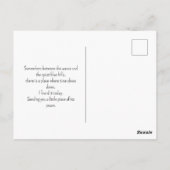 Blaue friedliche Küsten-Strandhäuschen Postkarte (Rückseite)