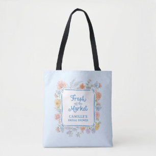 Blaue Frisch vom Markt-Junggesellinnenabschiedstas Tasche