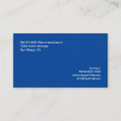 Blaue Friseur Visitenkarte (Rückseite)
