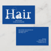 Blaue Friseur Visitenkarte (Vorne/Hinten)