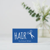 Blaue Friseure Visitenkarte (Stehend Vorderseite)