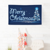 Blaue frohe Weihnachten Banner (Insitu)