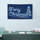 Blaue frohe Weihnachten Banner (Messeveranstaltung)