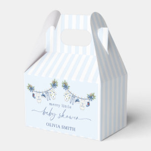 Blaue fröhliche Babyparty-Wäscheleine für Jungen Geschenkschachtel