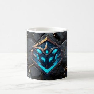 Blaue Frost-Runen-Emblem Kaffeetasse