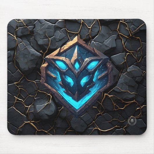Blaue Frost-Runen-Emblem Mousepad (Vorne)
