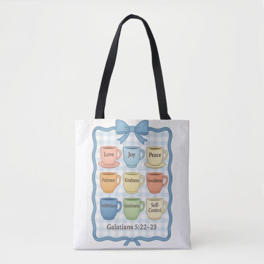 Blaue Frucht des Geistes Tasche (Vorderseite)