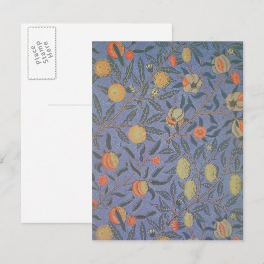 Blaue Früchte" oder "Granatapfel" Postkarte (Vorne/Hinten)