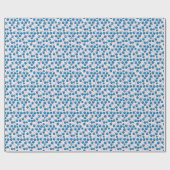 Blaue Früchte, rosa Blätter, nahtloses Design. Geschenkpapier (Flach)