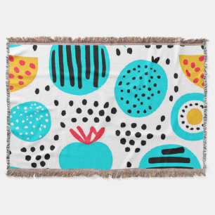 Blaue Fruchtmuster Malerei Kunst. Jetzt kaufen Decke