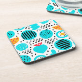 Blaue Fruchtmuster Malerei Kunst. Jetzt kaufen Getränkeuntersetzer (Linke Seite)