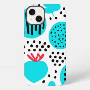 Blaue Fruchtmuster Malerei Kunst. Jetzt kaufen iPhone 13 Hülle